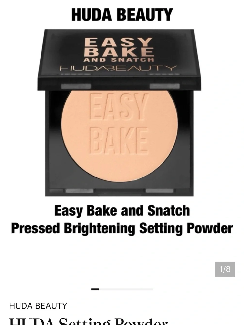 HUDA BEAUTY Easy Bake and Snatch Pressed Brightening Setting Powder